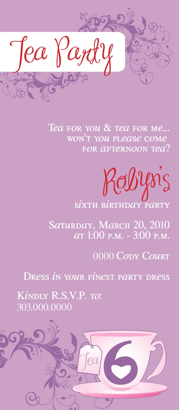 Doc  488733  Mother Daughter Tea Party Invitations â Items Similar